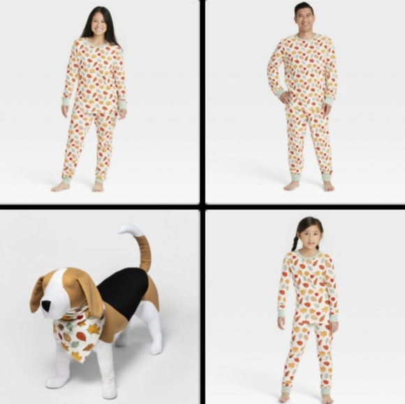 NWT! Kid's Unisex Hyde & EEK! Boutique Fall Leaf Print Matching Pajama Set - Picture 3 of 6